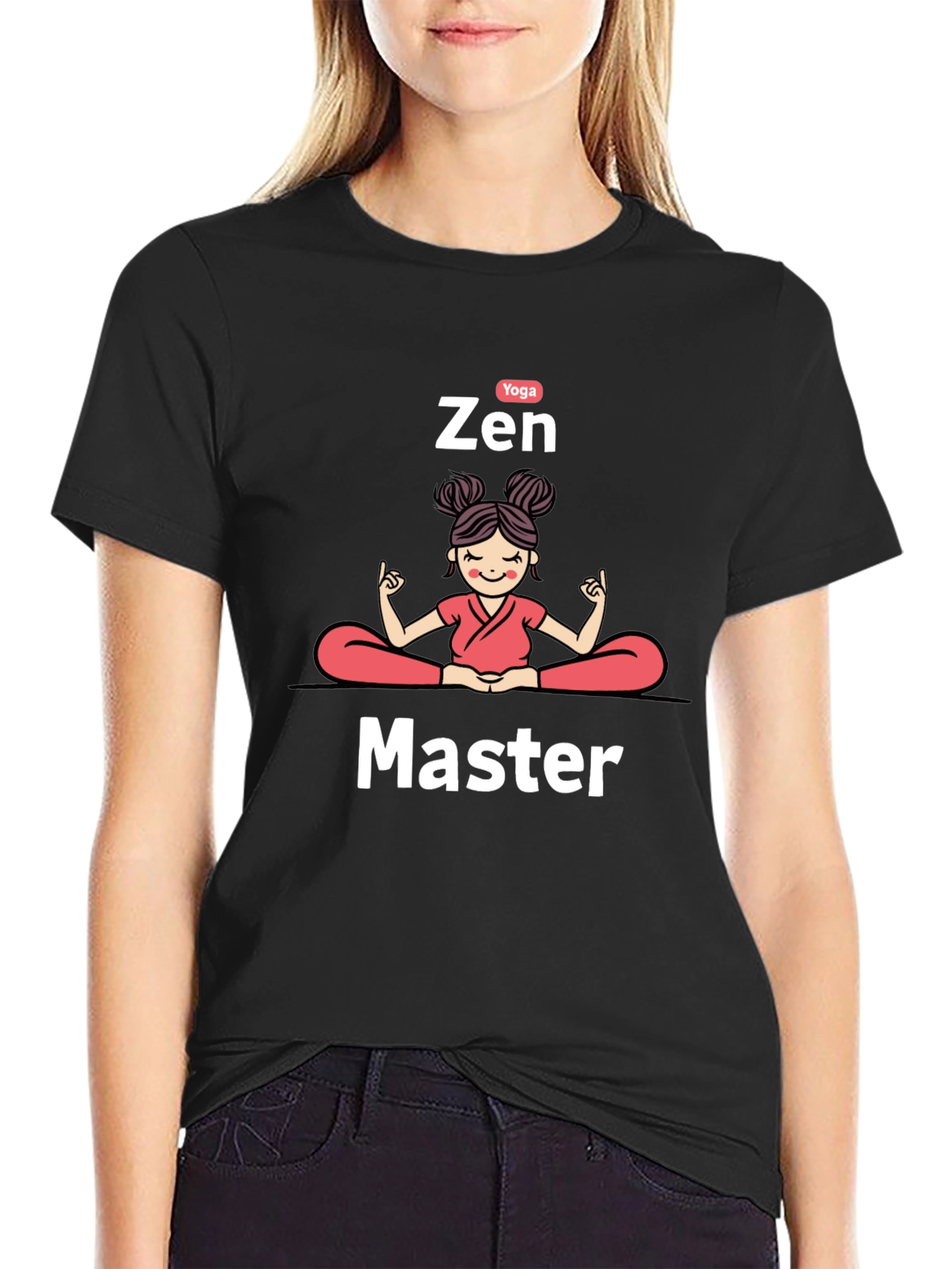 Zen Master Yoga Black T-Shirt