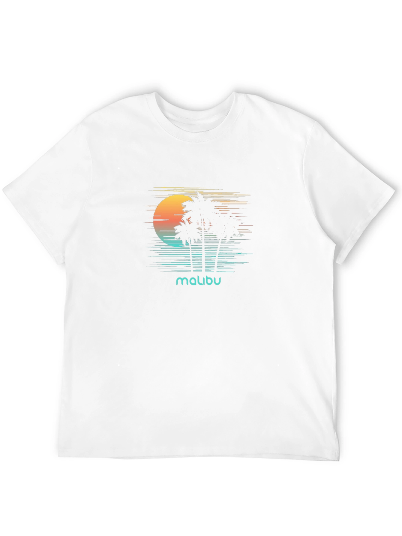 Malibu Palm Tree Sunset Graphic Tee