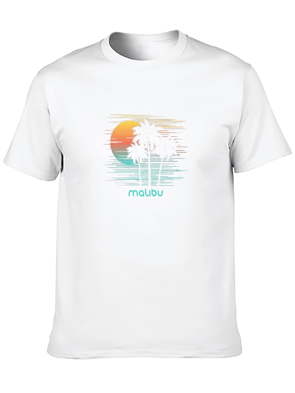 Malibu Palm Tree Sunset Graphic Tee