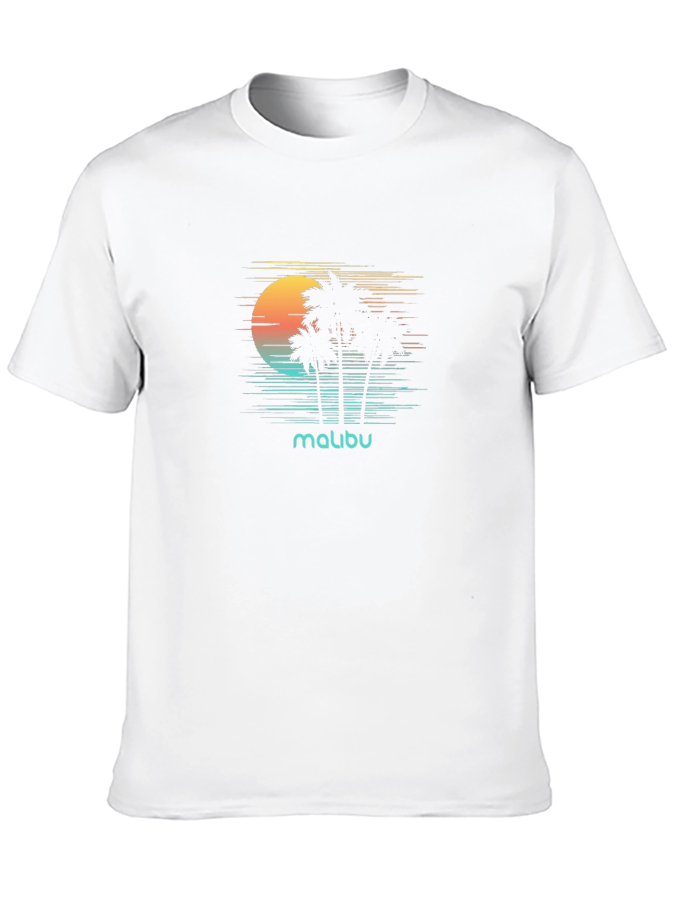 Malibu Palm Tree Sunset Graphic Tee