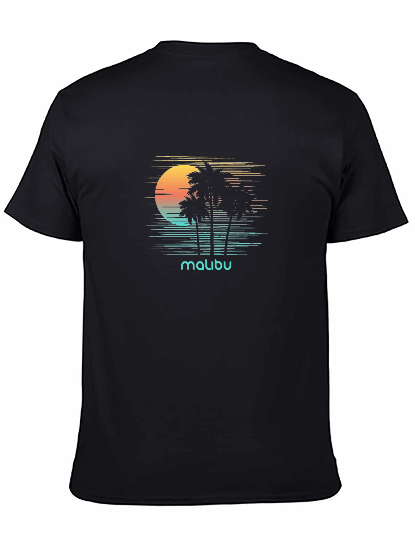Malibu Palm Tree Sunset Graphic Tee