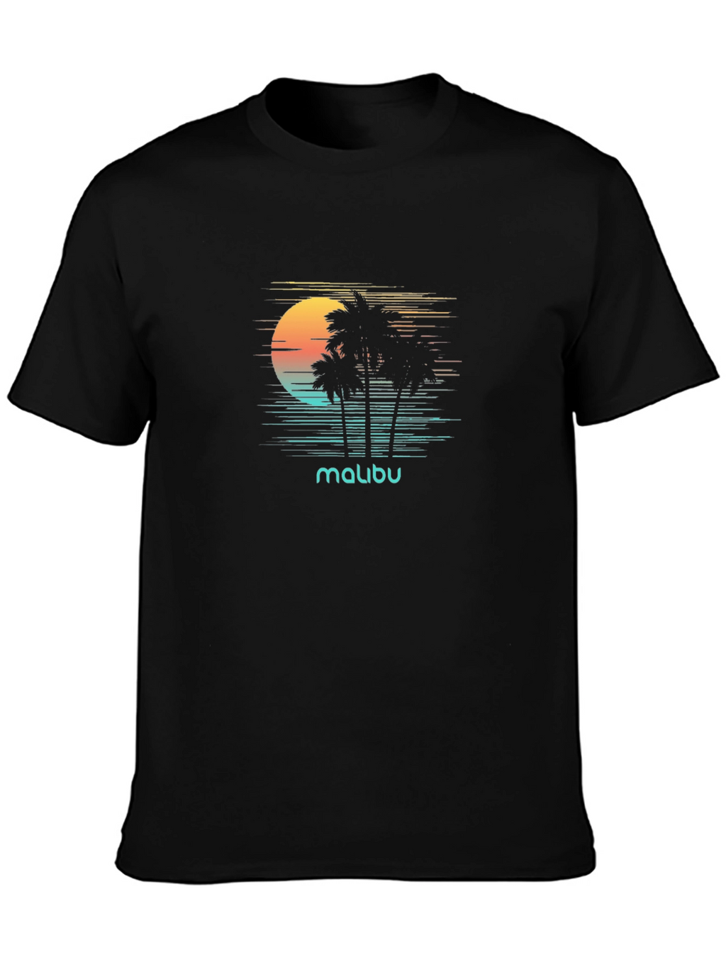 Malibu Palm Tree Sunset Graphic Tee