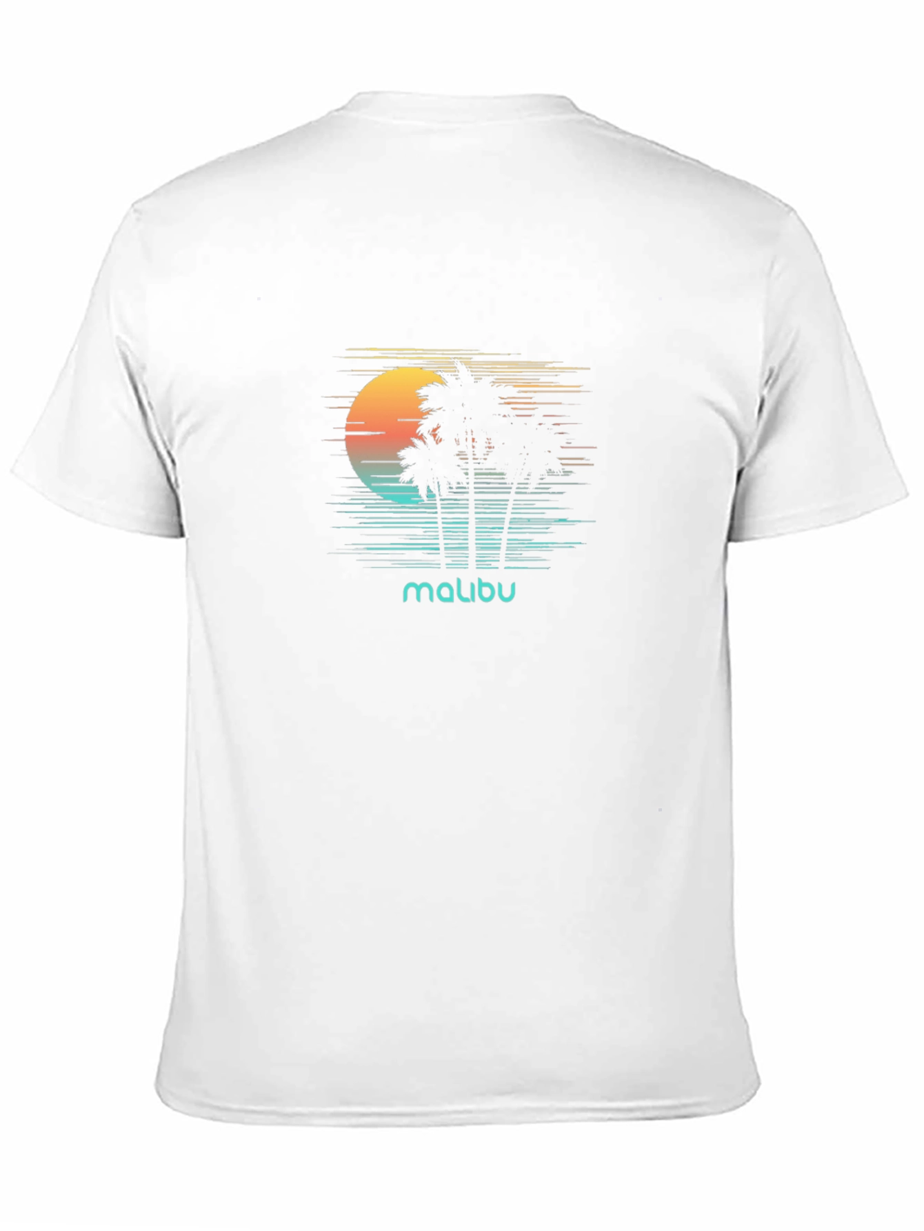 Malibu Palm Tree Sunset Graphic Tee