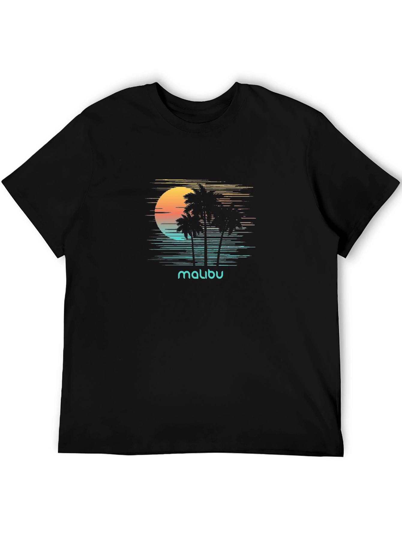 Malibu Palm Tree Sunset Graphic Tee