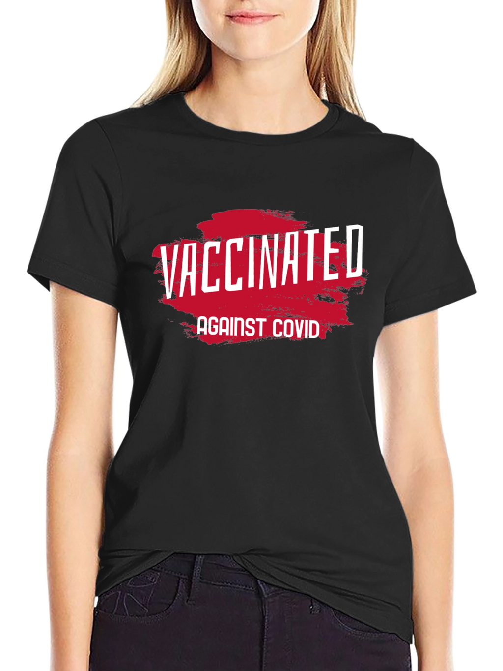 Vaccinated Against COVID T-Shirt - Black