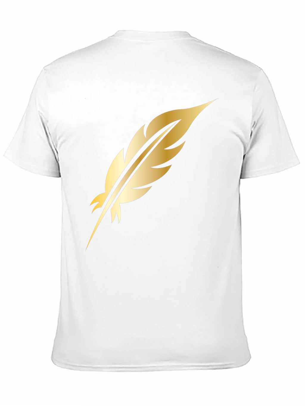 Golden Feather Graphic Black T-Shirt