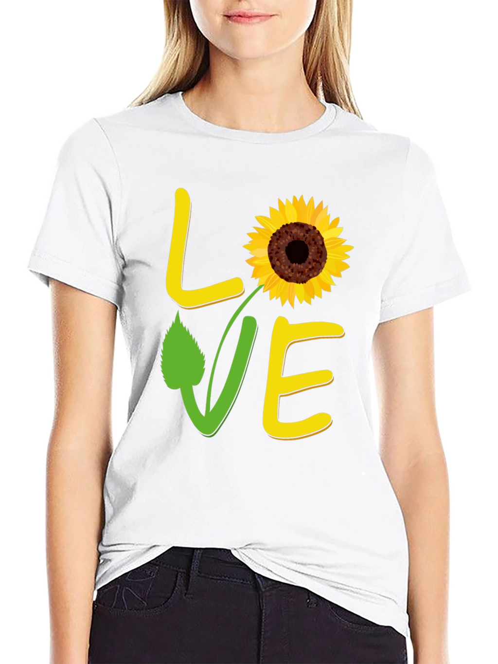 Sunflower Love Graphic Tee - Black
