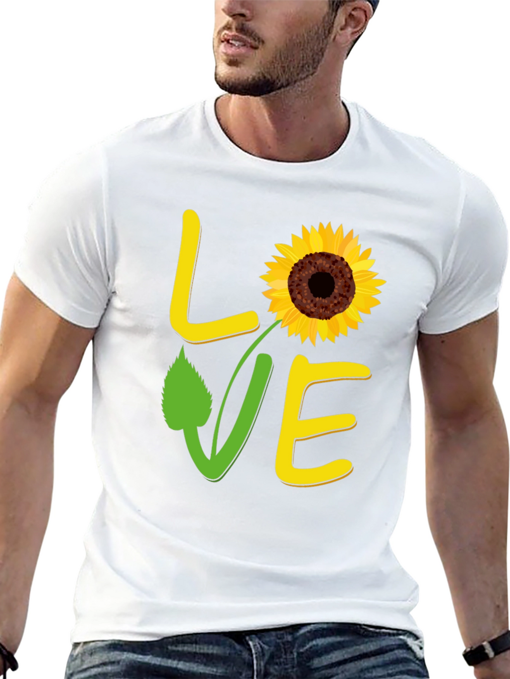 Sunflower Love Graphic Tee - Black