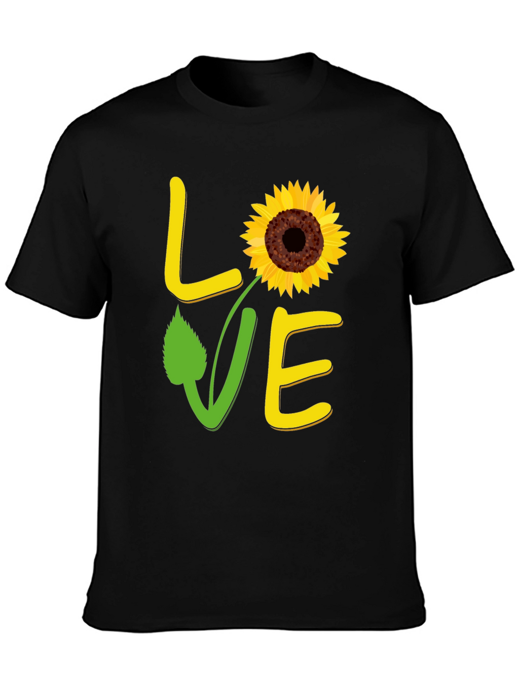 Sunflower Love Graphic Tee - Black