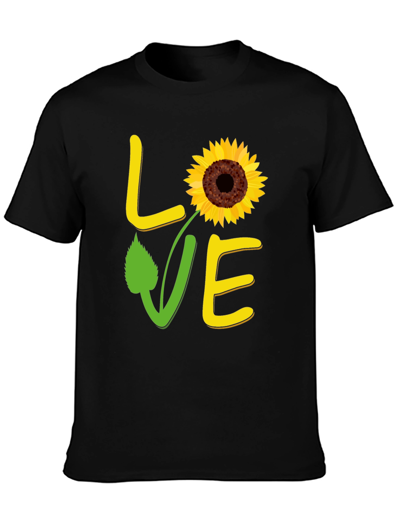 Sunflower Love Graphic Tee - Black