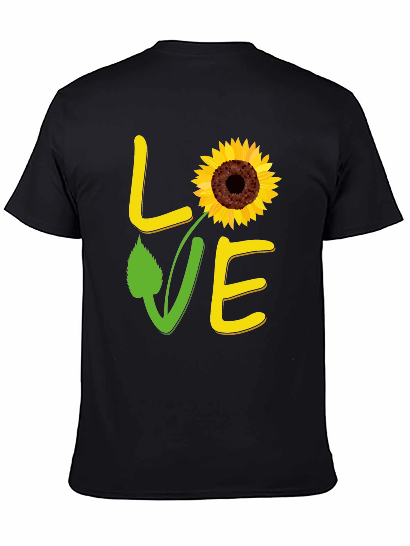 Sunflower Love Graphic Tee - Black