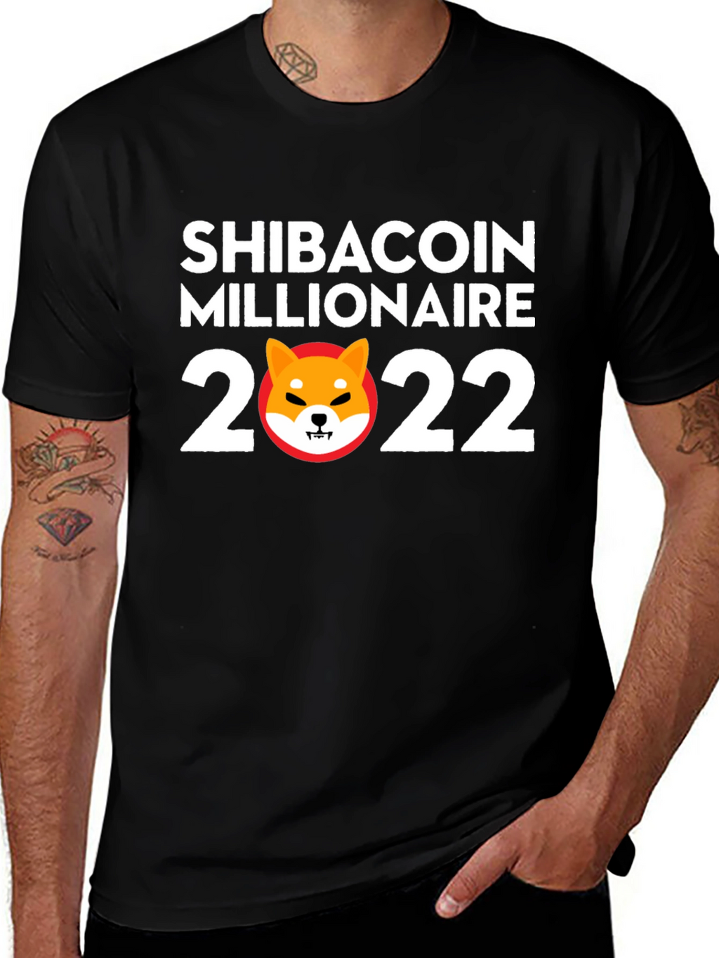 Shibacoin Millionaire 2022 Black T-Shirt
