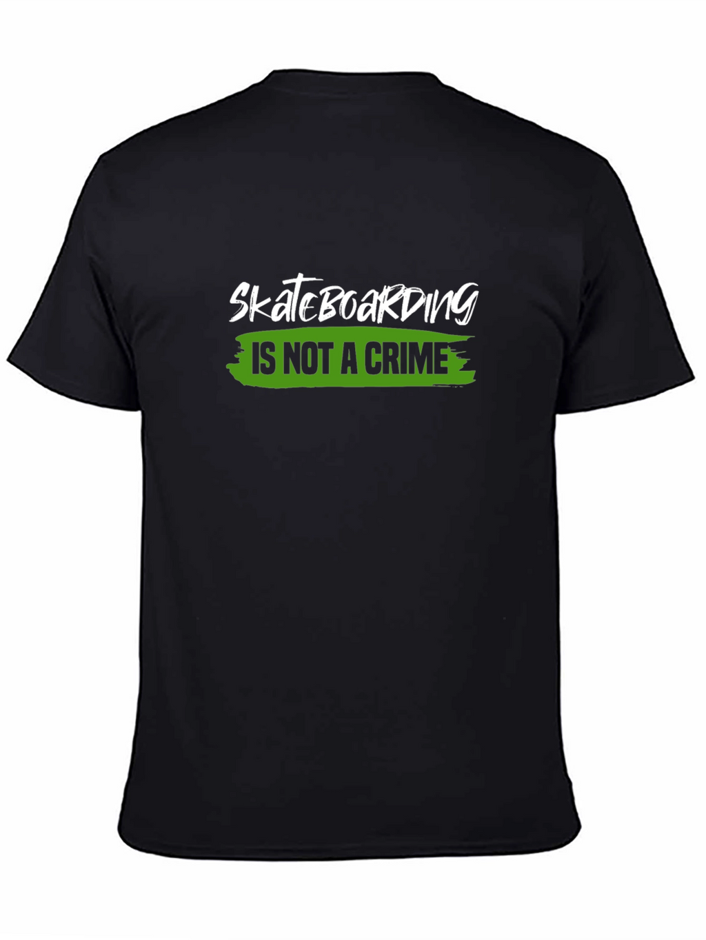 Skateboarding is Not a Crime Black T-Shirt