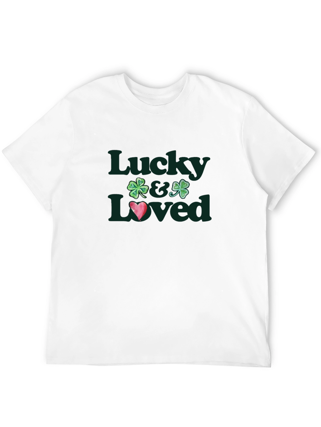 Lucky & Loved Shamrock Graphic Tee - Black