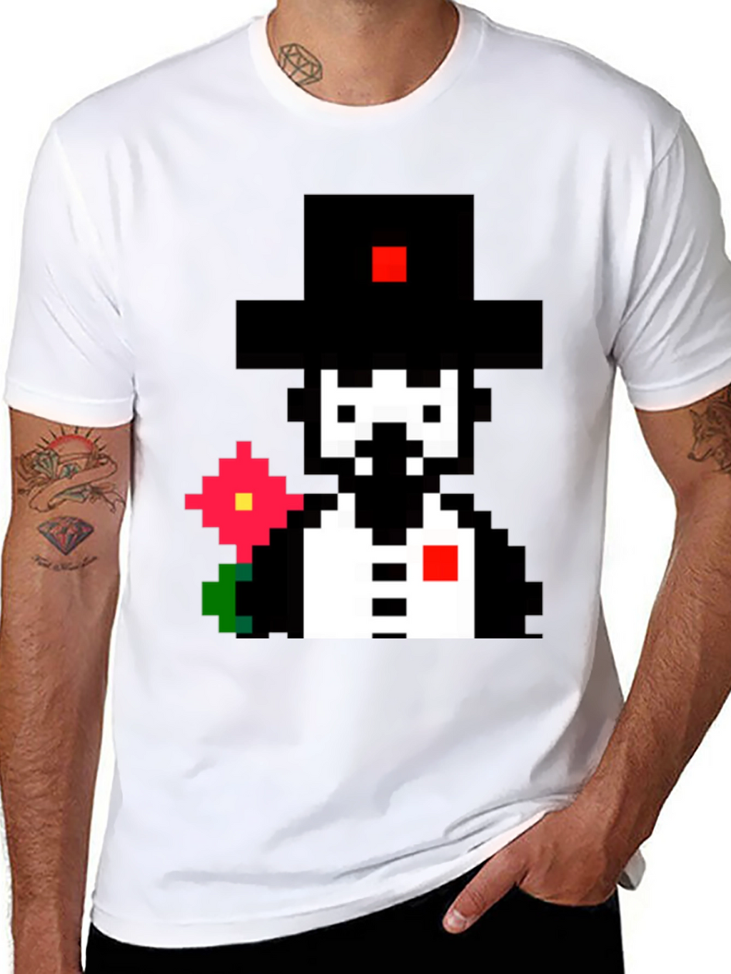 Pixel Art Gentleman T-Shirt