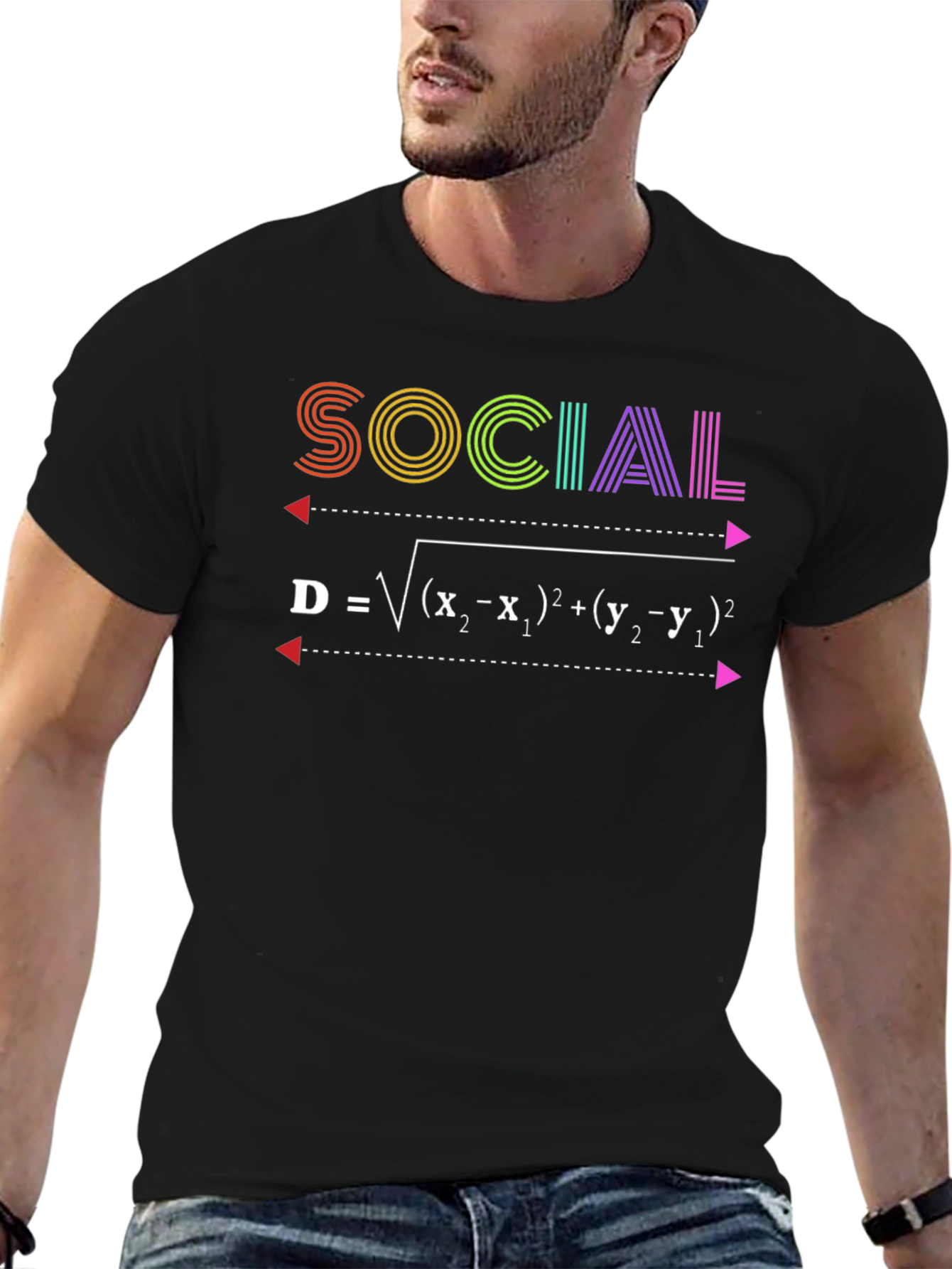 Social Distance Formula T-Shirt - Math Geek Tee