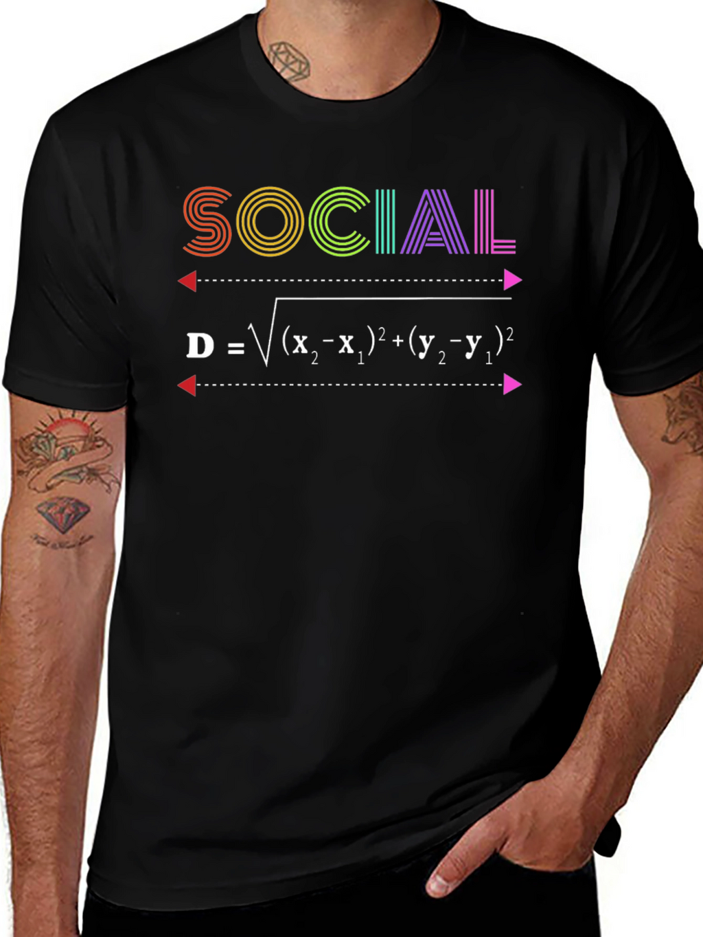 Social Distance Formula T-Shirt - Math Geek Tee