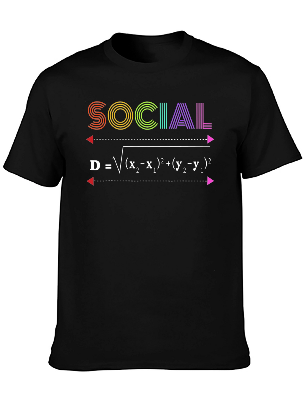 Social Distance Formula T-Shirt - Math Geek Tee