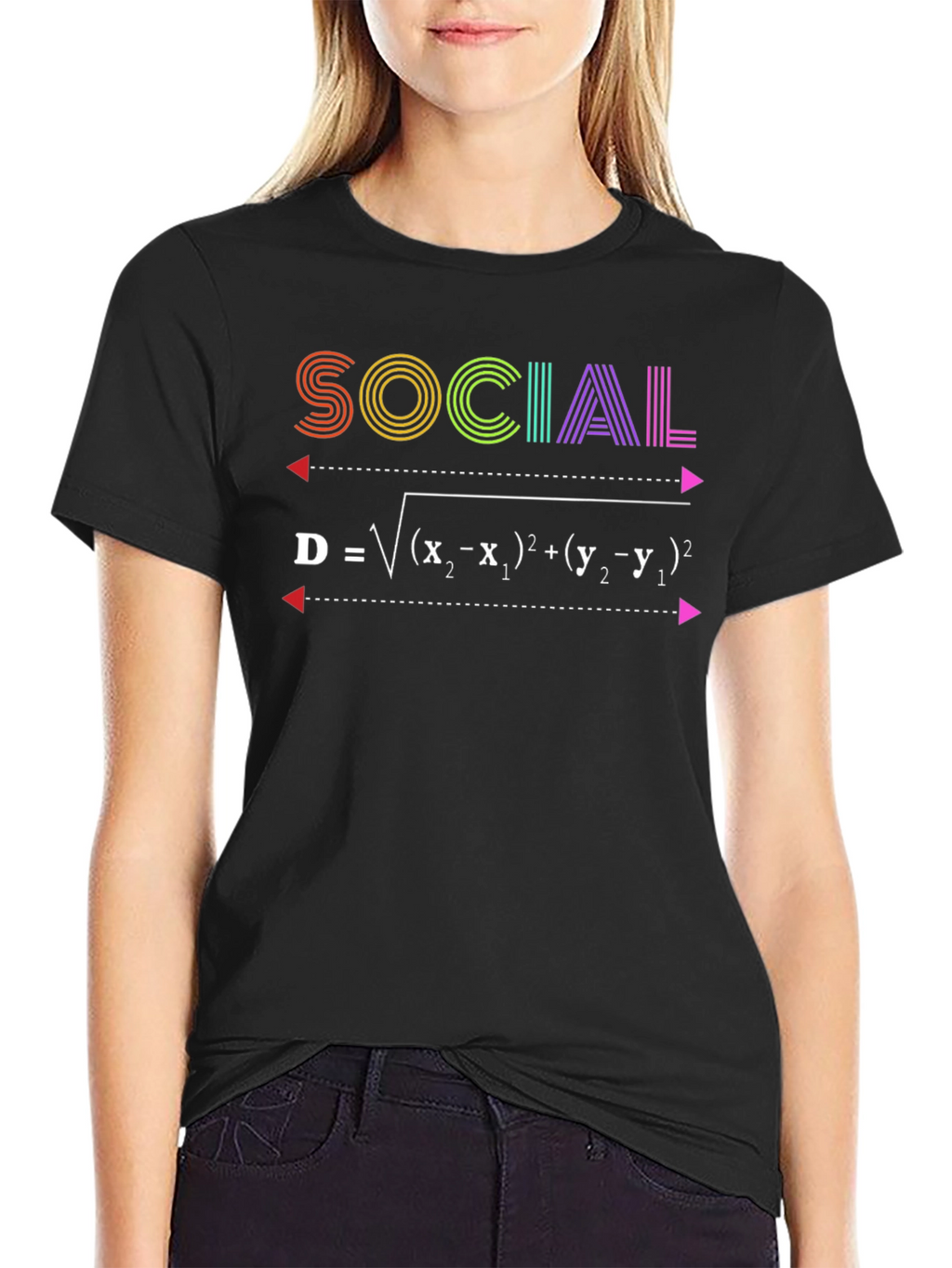 Social Distance Formula T-Shirt - Math Geek Tee