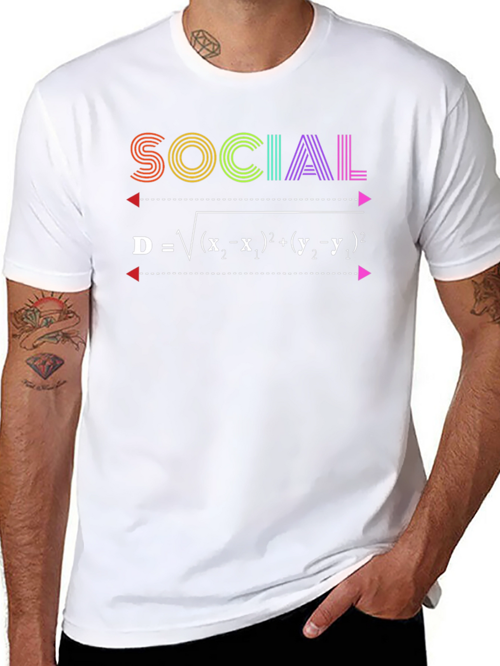 Social Distance Formula T-Shirt - Math Geek Tee
