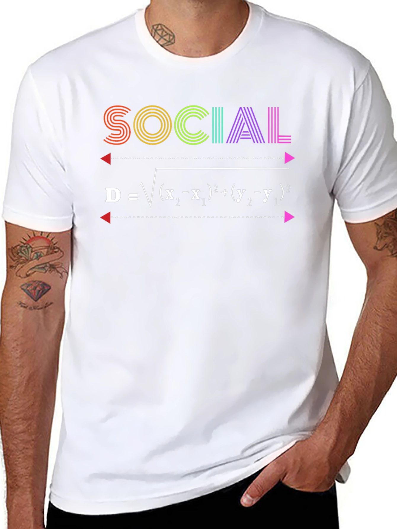 Social Distance Formula T-Shirt - Math Geek Tee