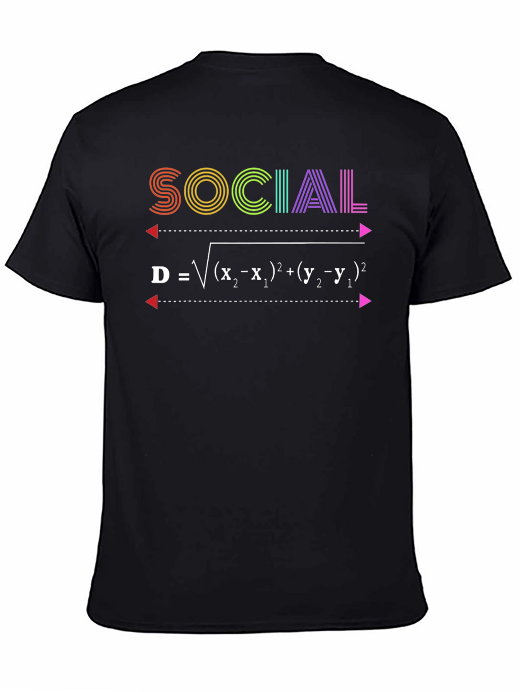 Social Distance Formula T-Shirt - Math Geek Tee