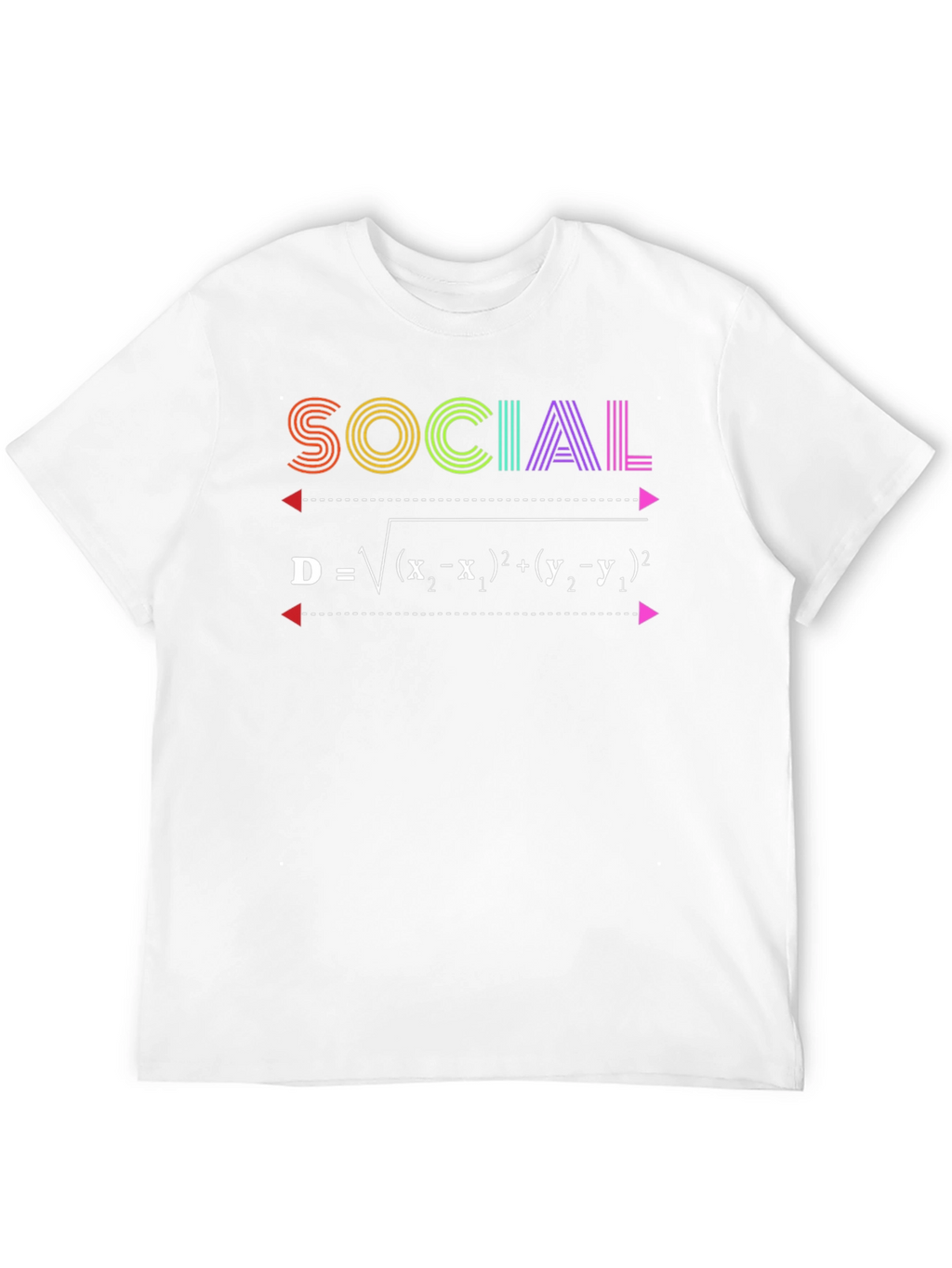 Social Distance Formula T-Shirt - Math Geek Tee