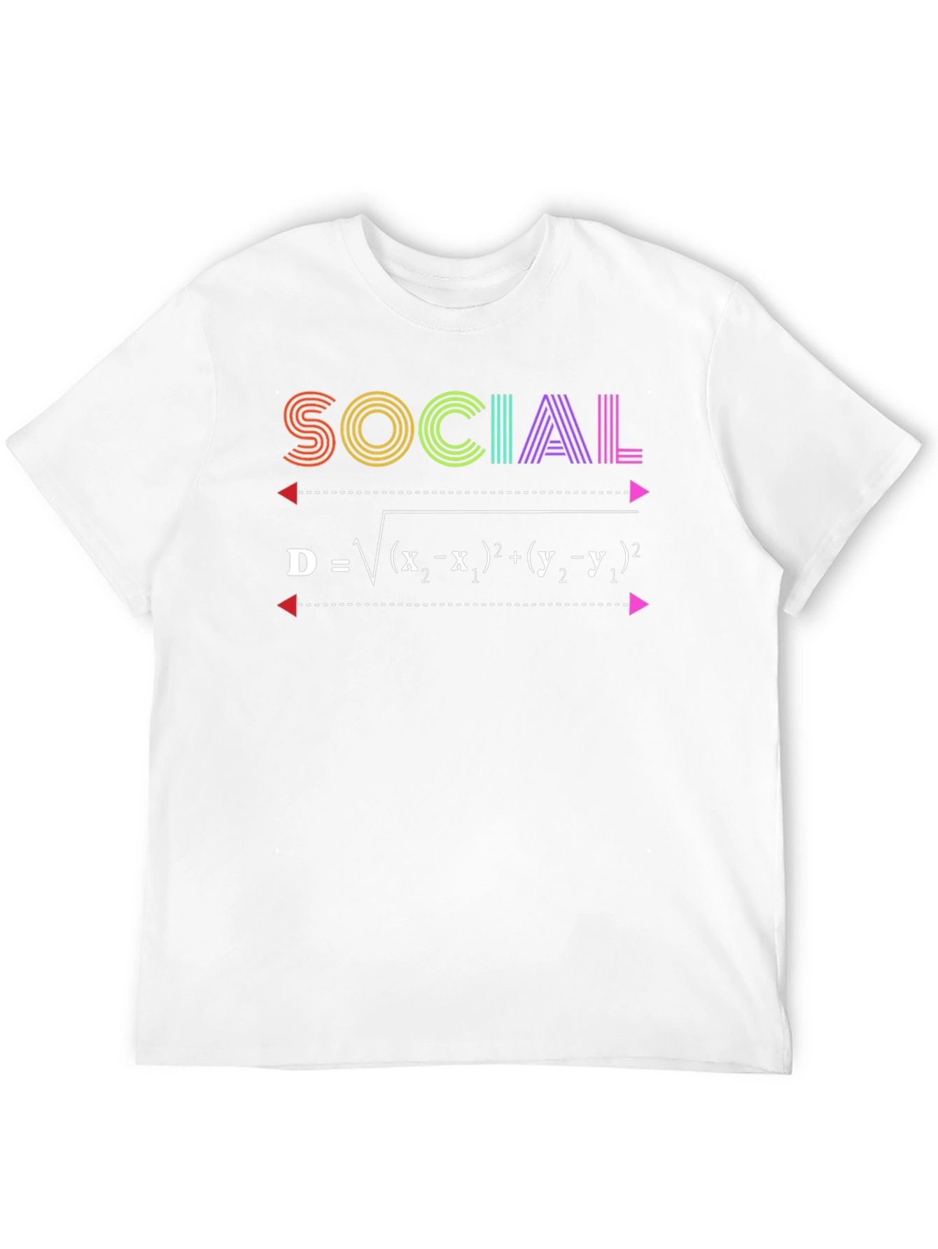 Social Distance Formula T-Shirt - Math Geek Tee