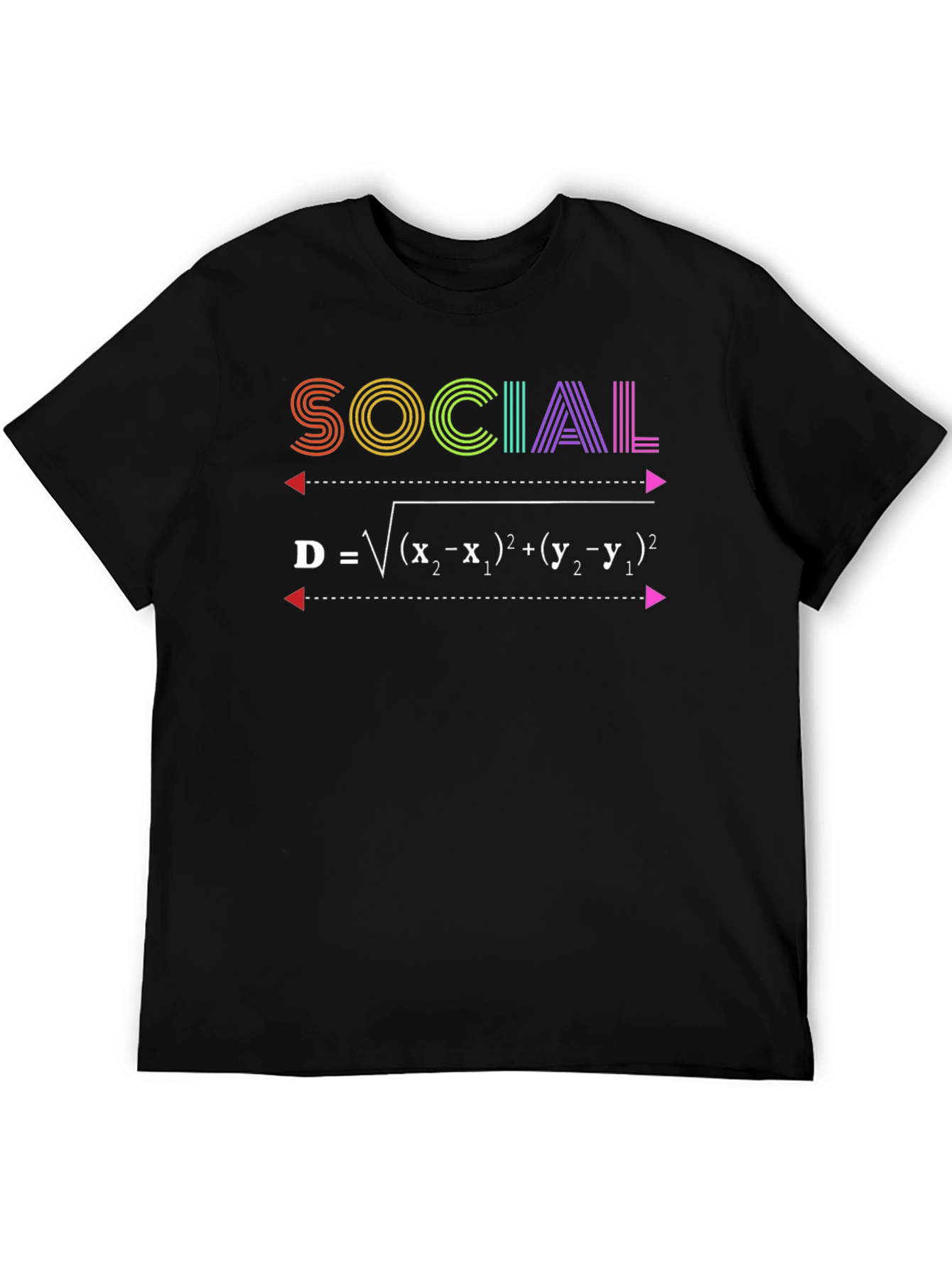 Social Distance Formula T-Shirt - Math Geek Tee