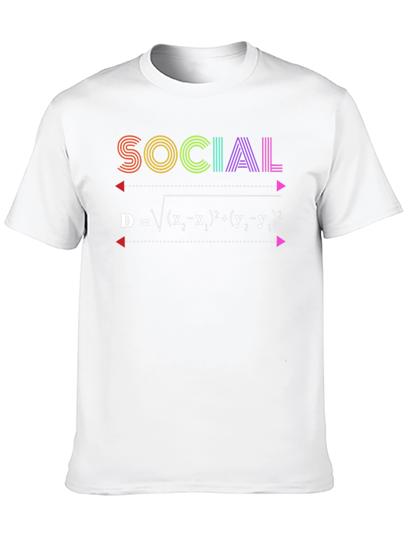 Social Distance Formula T-Shirt - Math Geek Tee