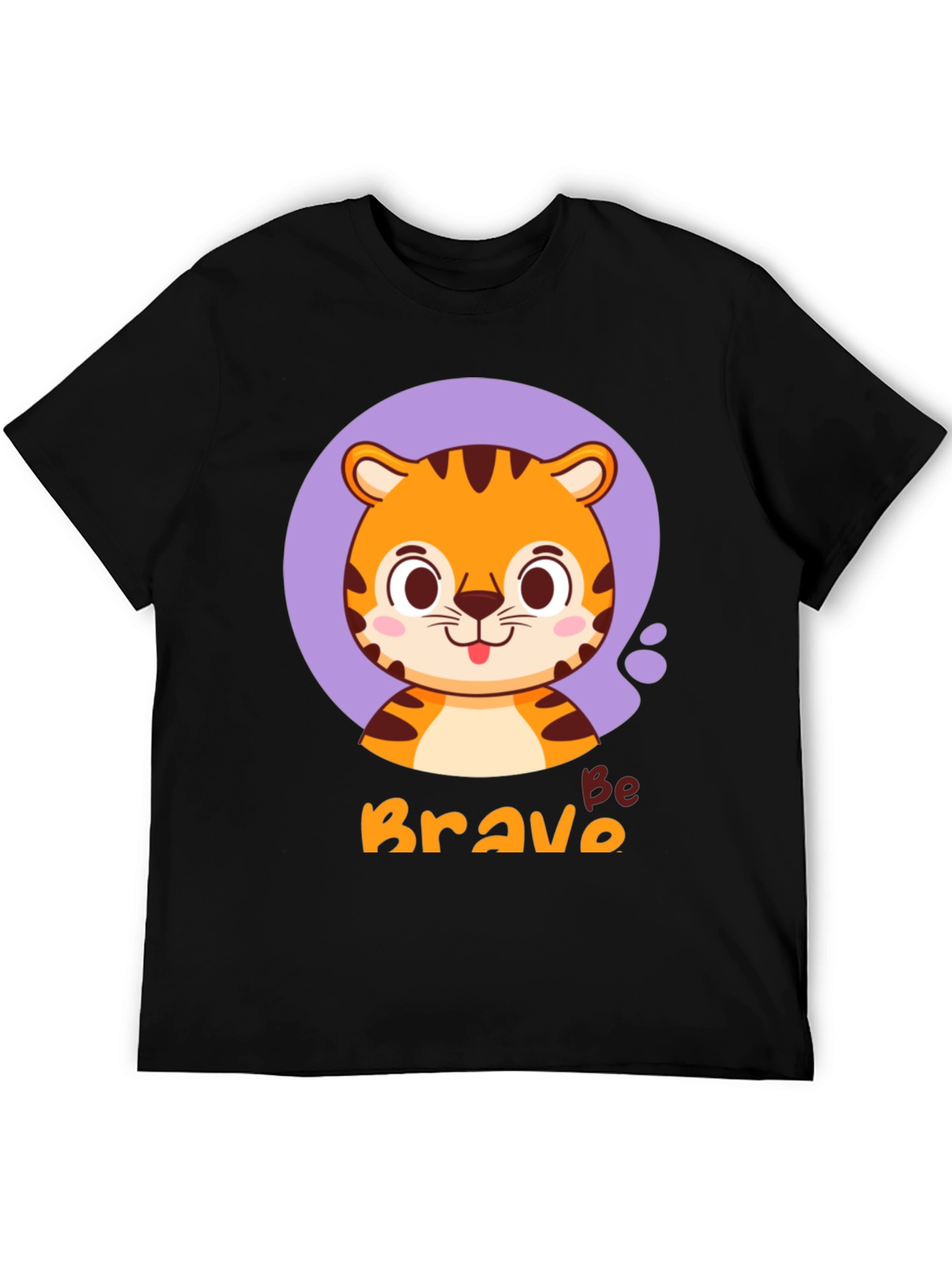 Be Brave Tiger Graphic Tee - Fun & Stylish T-Shirt