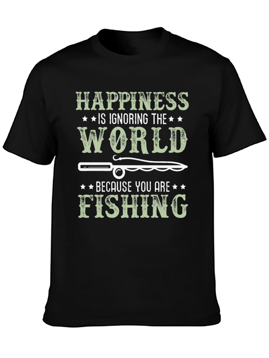 Happiness is Fishing T-Shirt - Anglers Dream!