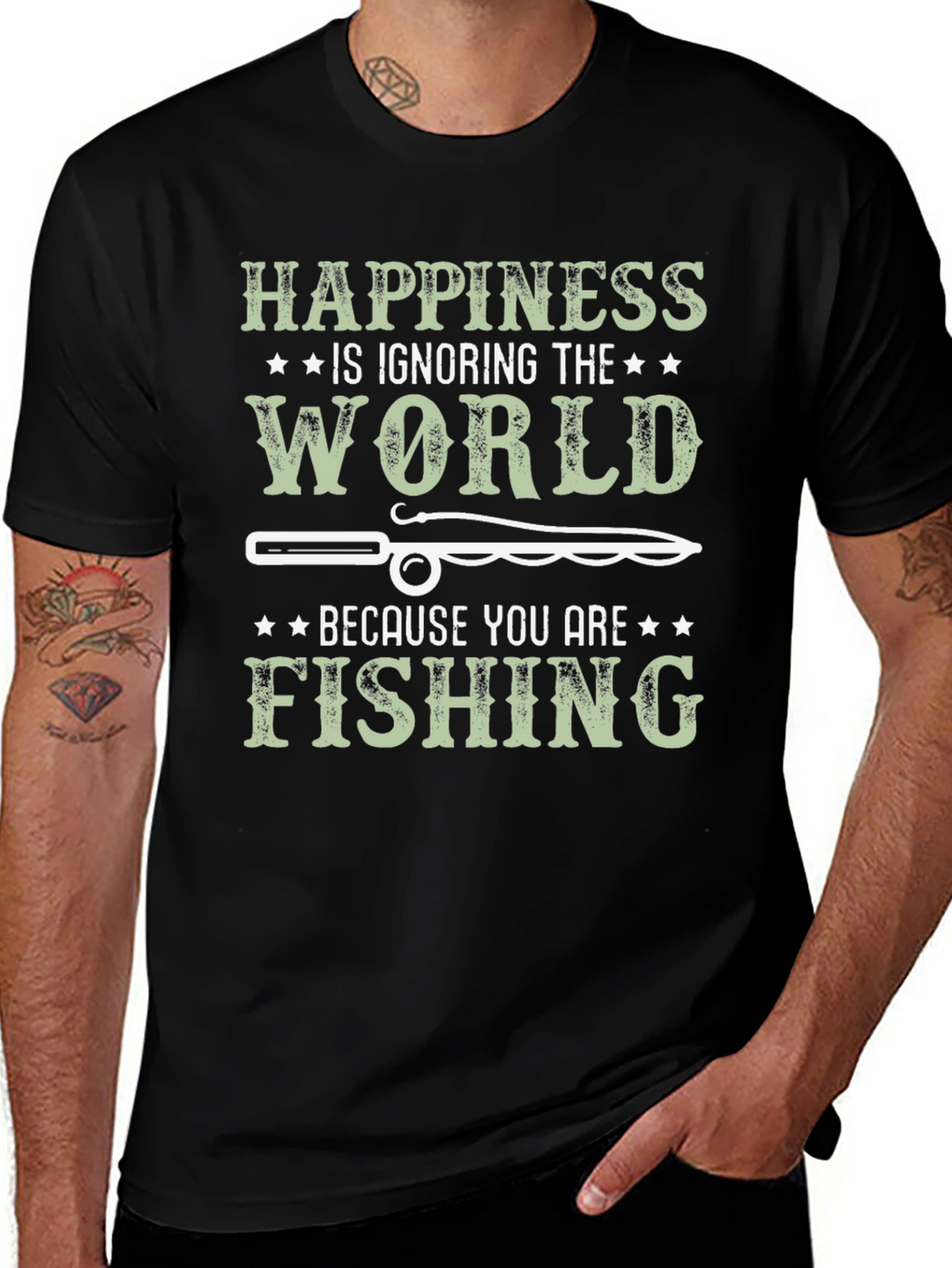 Happiness is Fishing T-Shirt - Anglers Dream!