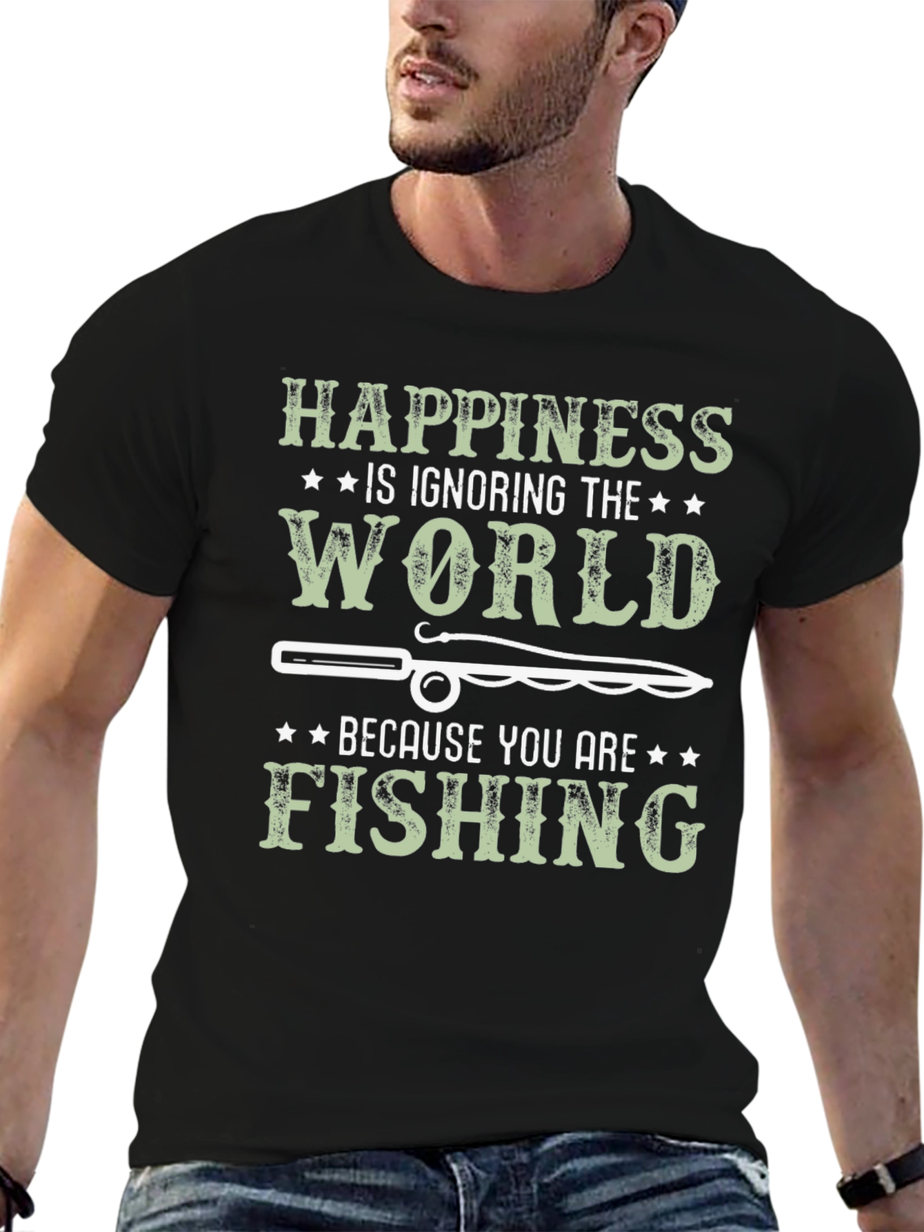 Happiness is Fishing T-Shirt - Anglers Dream!