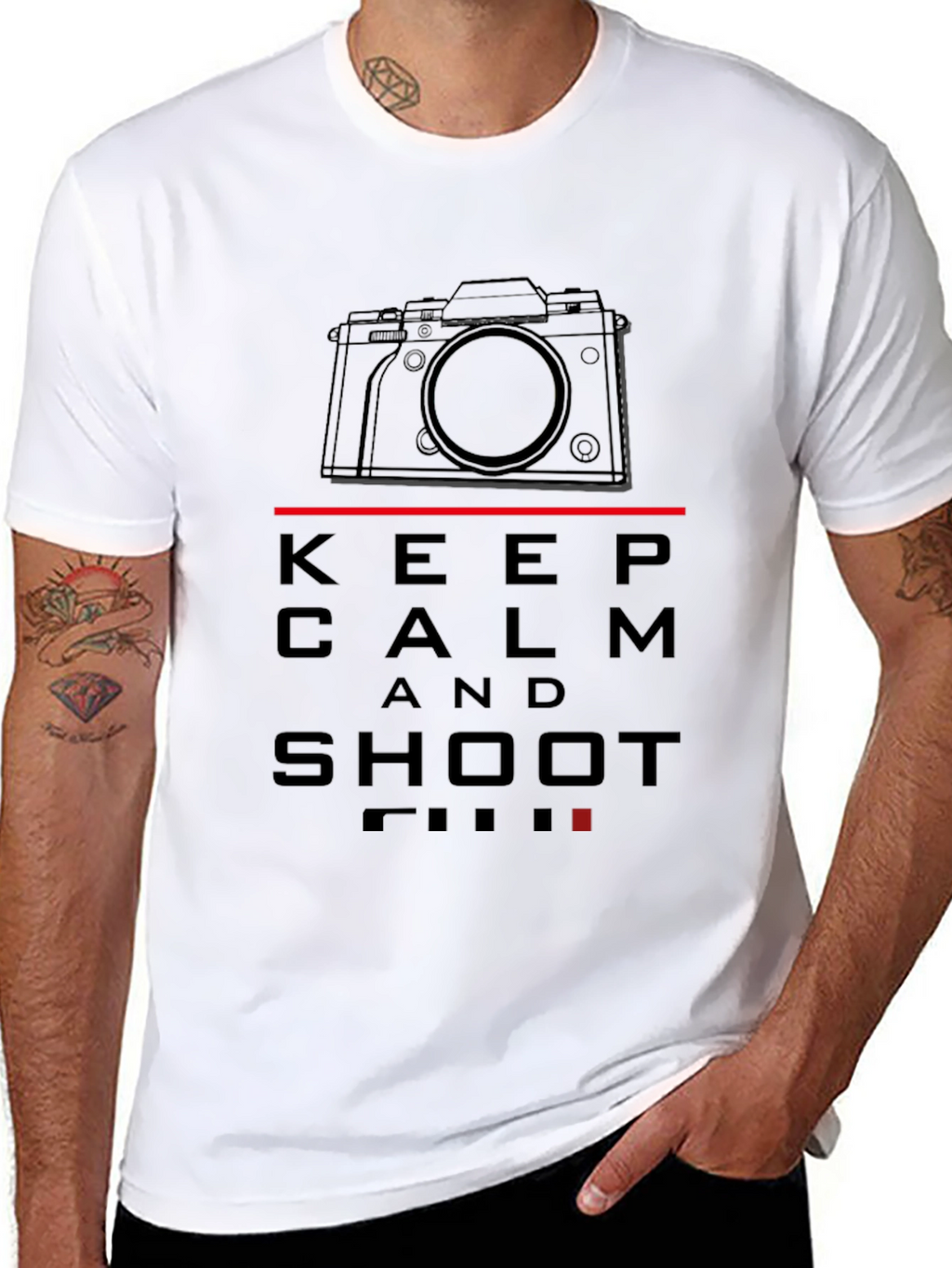 Keep Calm and Shoot Film Black T-Shirt