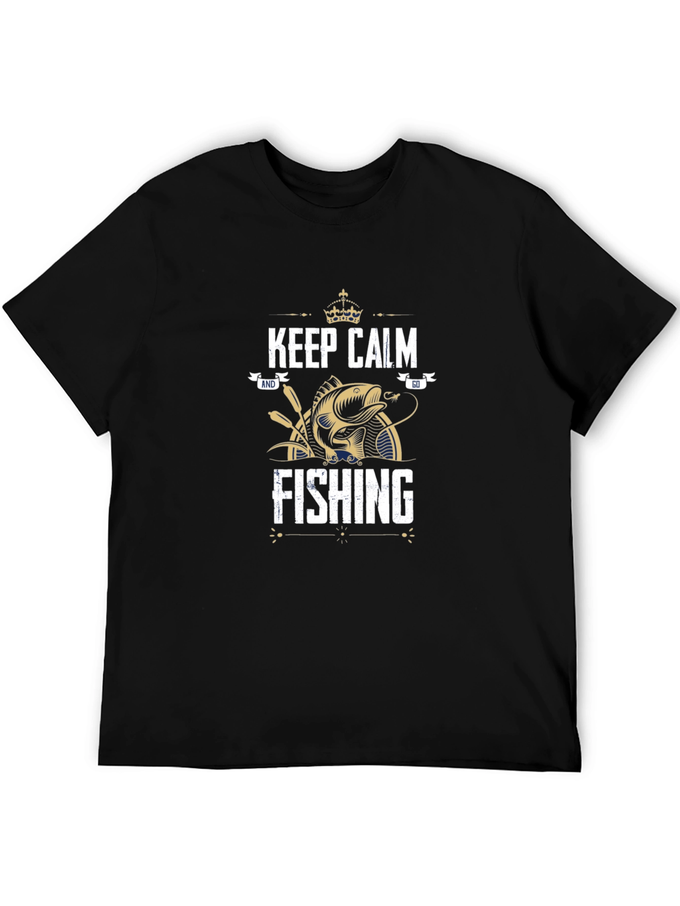 Keep Calm and Go Fishing Graphic T-Shirt