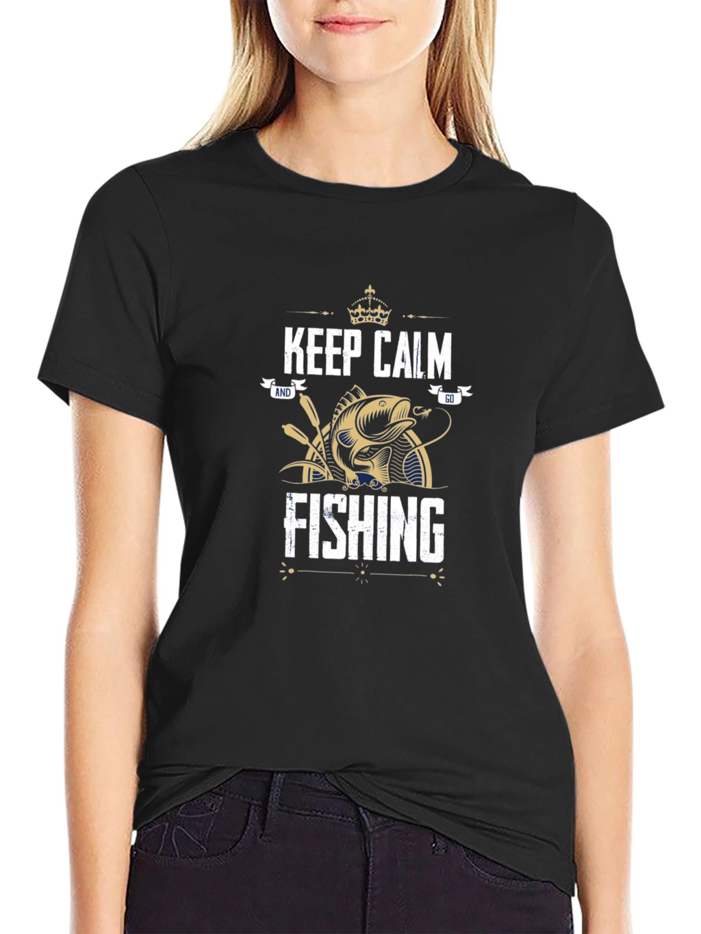 Keep Calm and Go Fishing Graphic T-Shirt