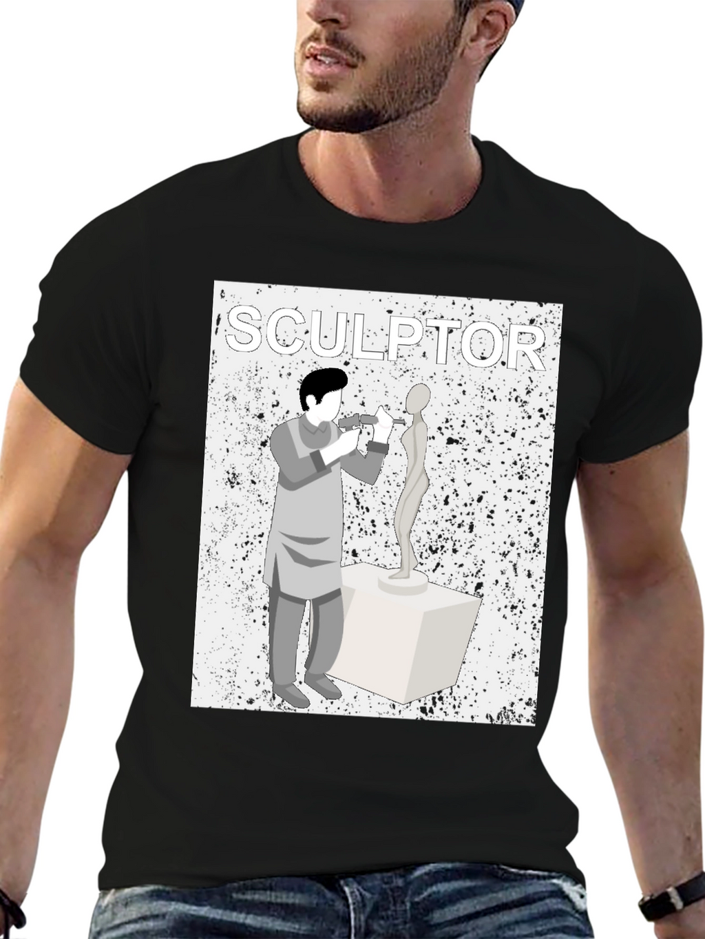 Sculptor Graphic T-Shirt - Artistic Design