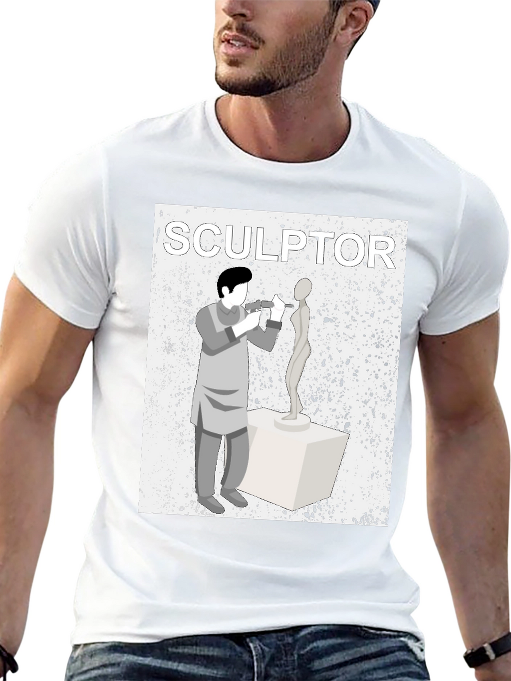 Sculptor Graphic T-Shirt - Artistic Design