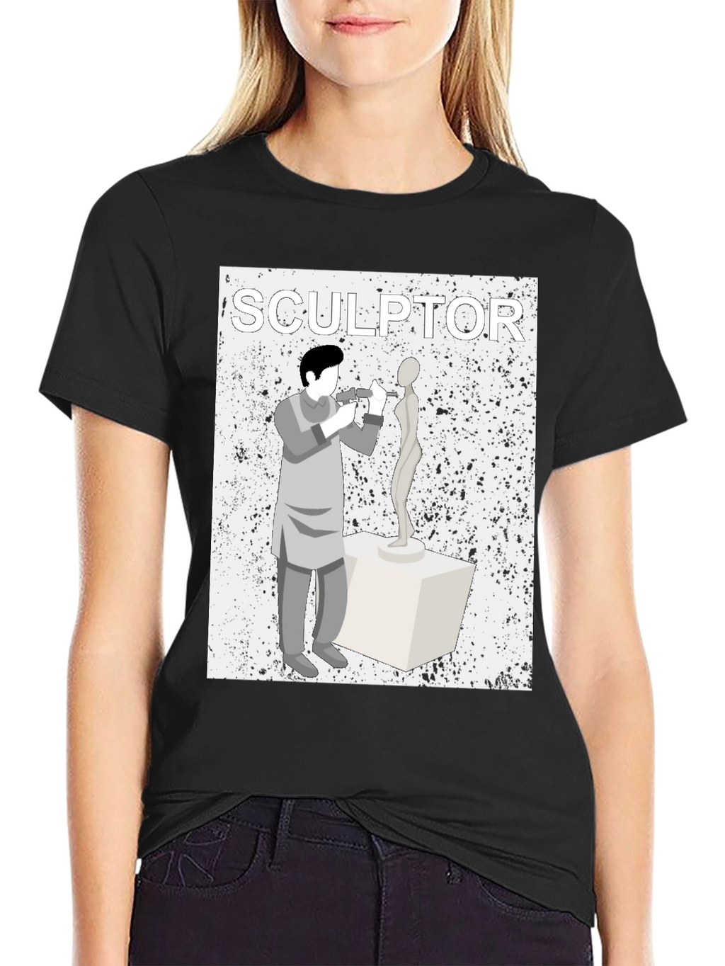 Sculptor Graphic T-Shirt - Artistic Design