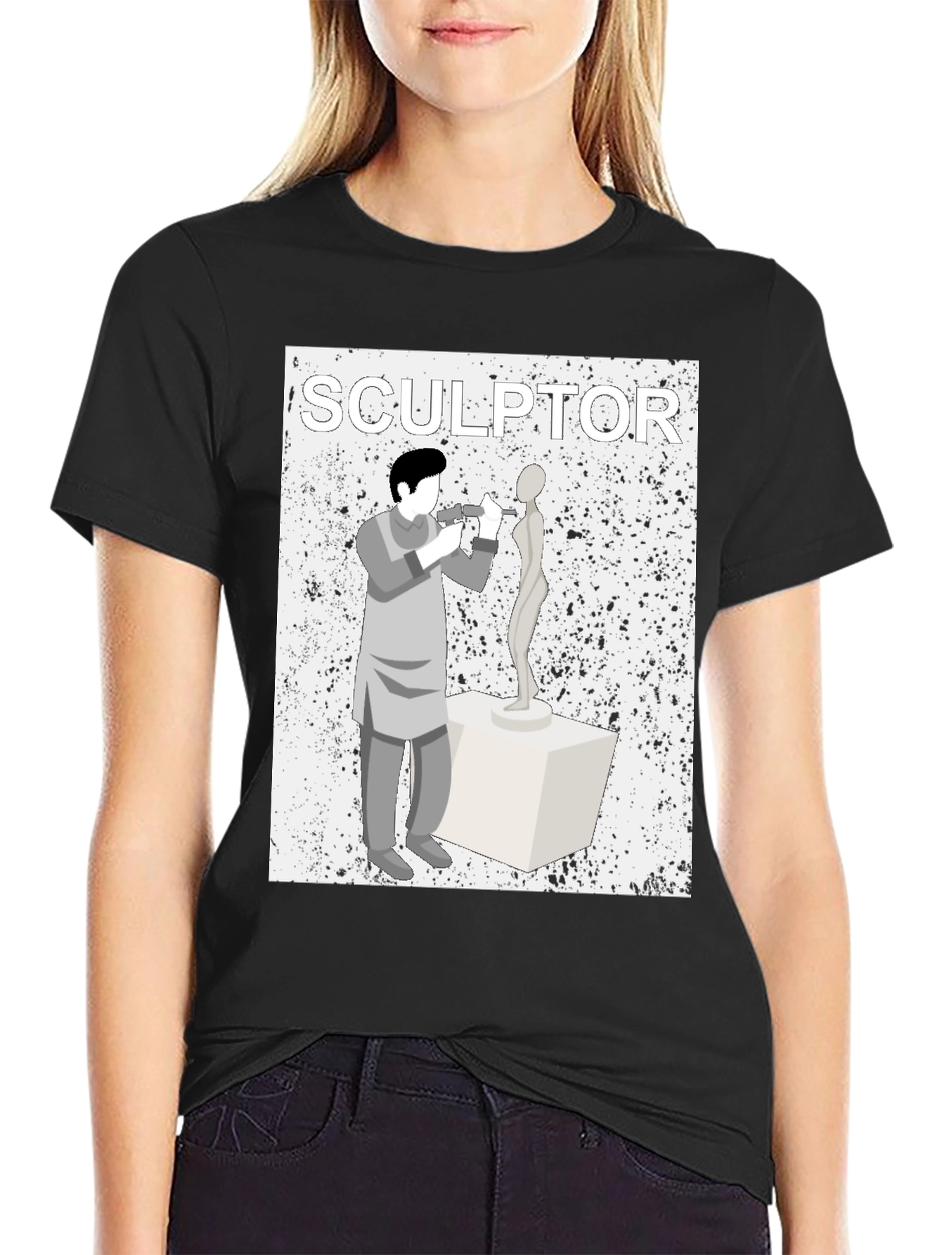 Sculptor Graphic T-Shirt - Artistic Design
