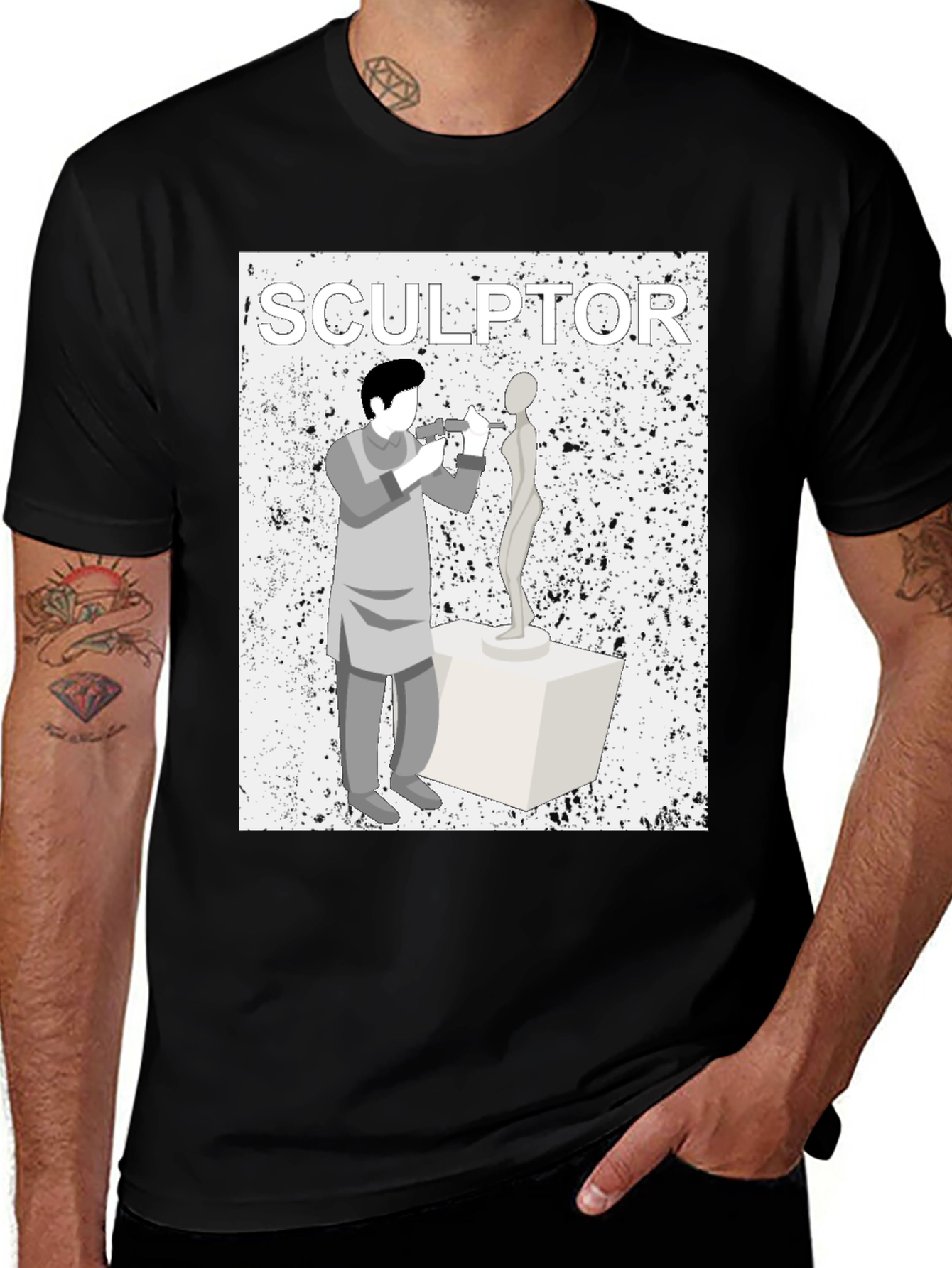 Sculptor Graphic T-Shirt - Artistic Design