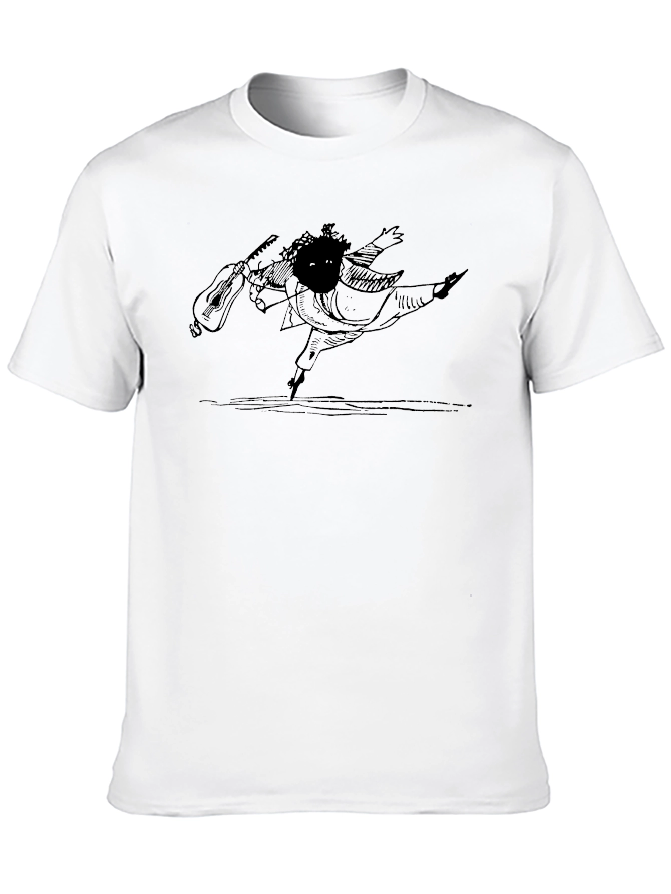 Guitarist Sketch Graphic Tee - Black