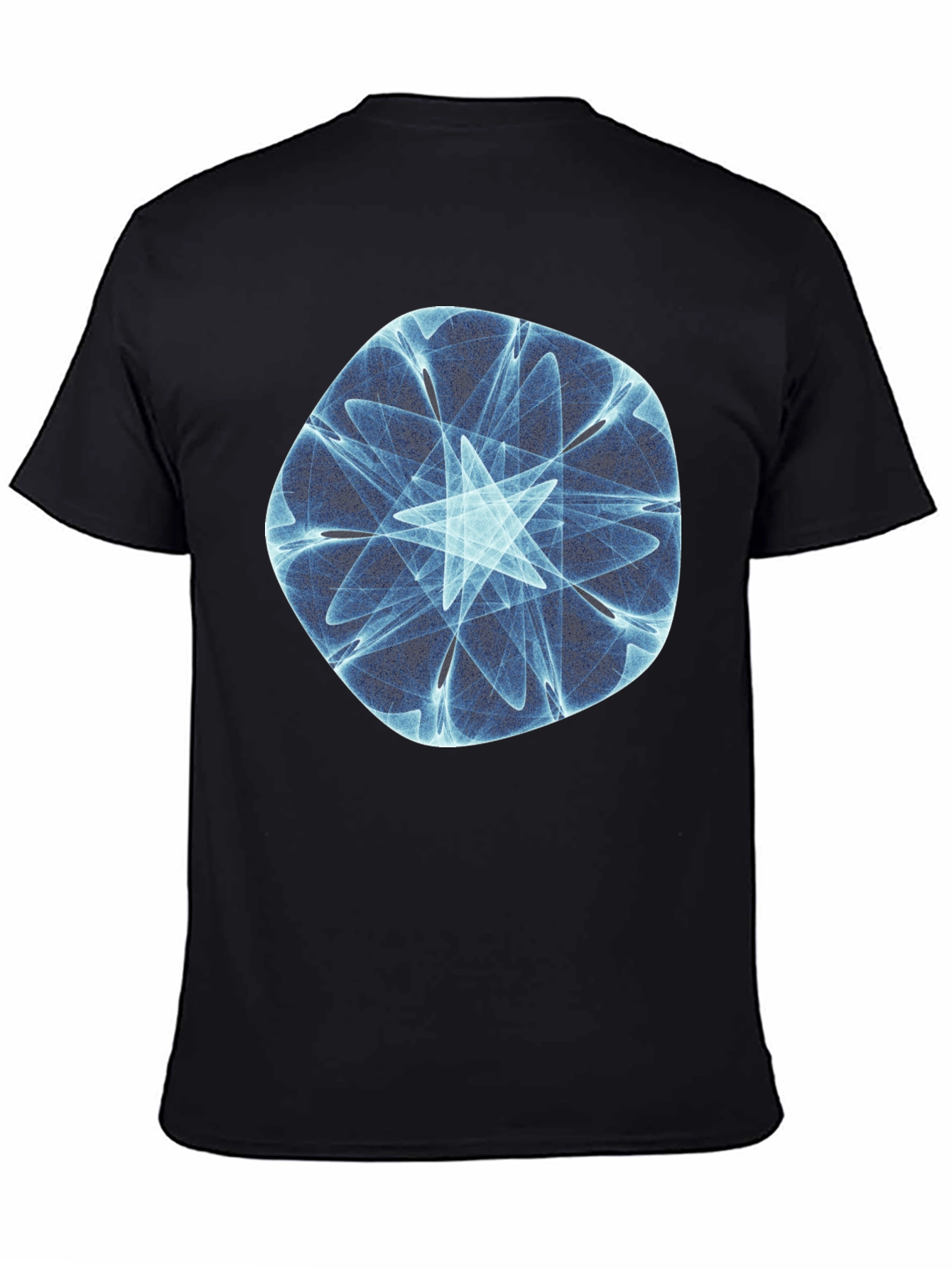 Fractal Starburst Black T-Shirt