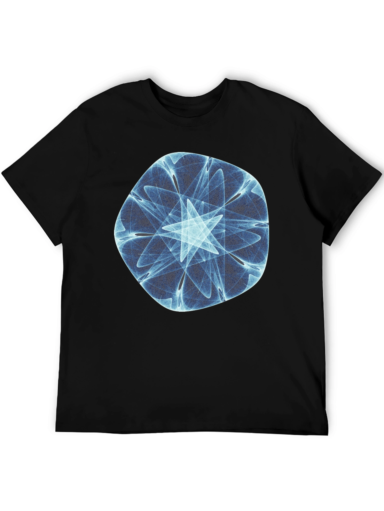 Fractal Starburst Black T-Shirt