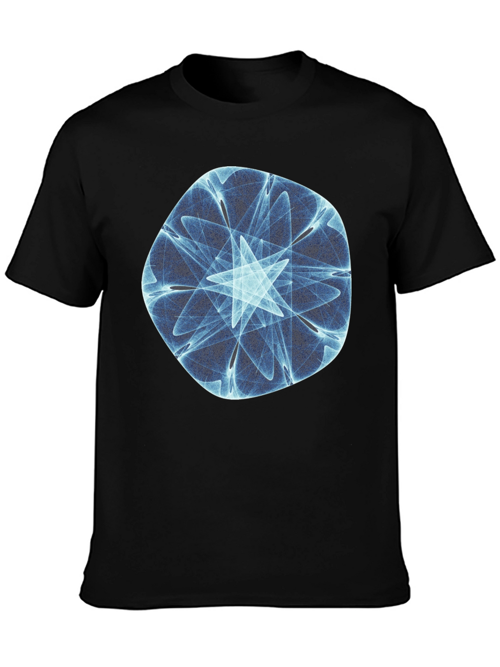 Fractal Starburst Black T-Shirt