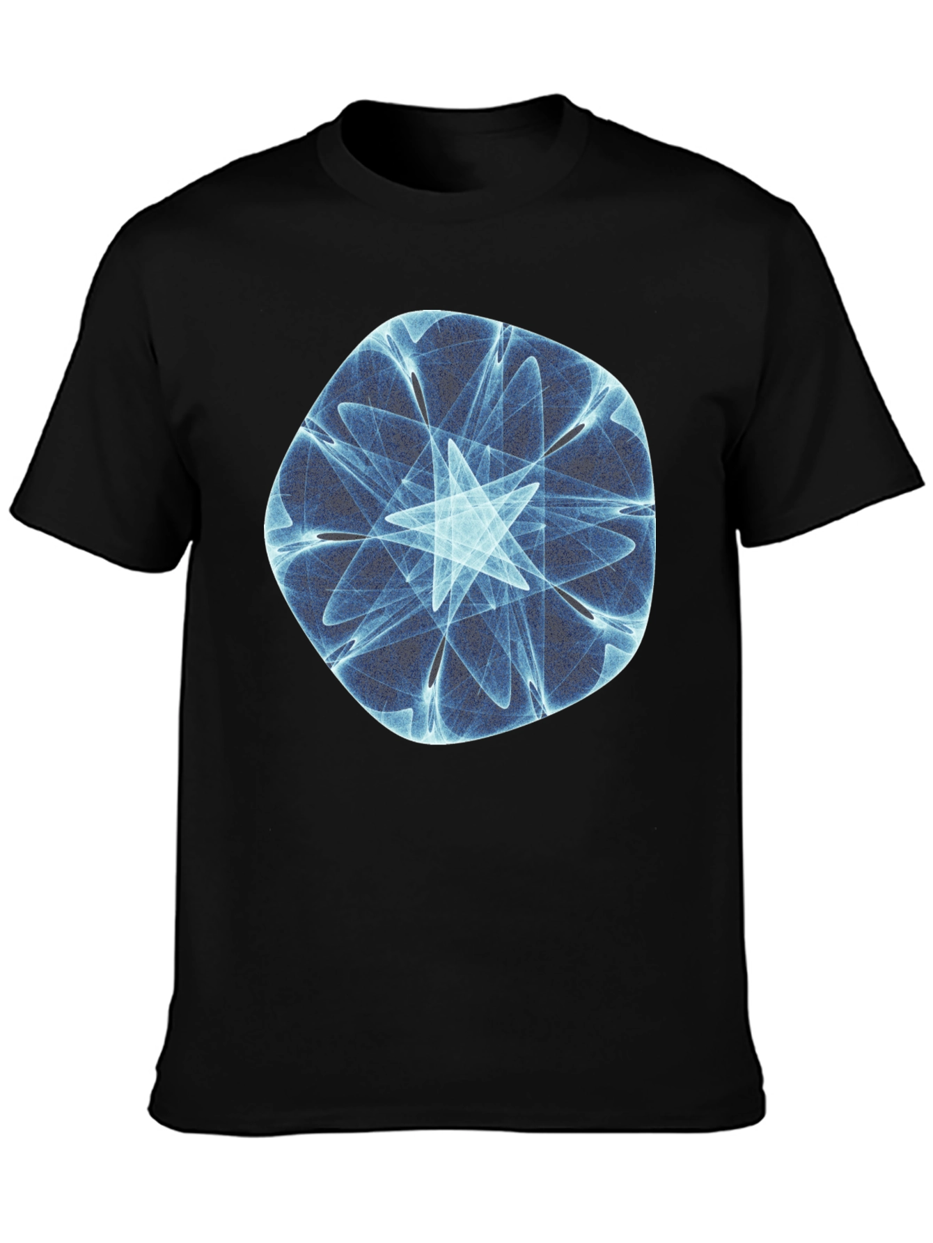 Fractal Starburst Black T-Shirt