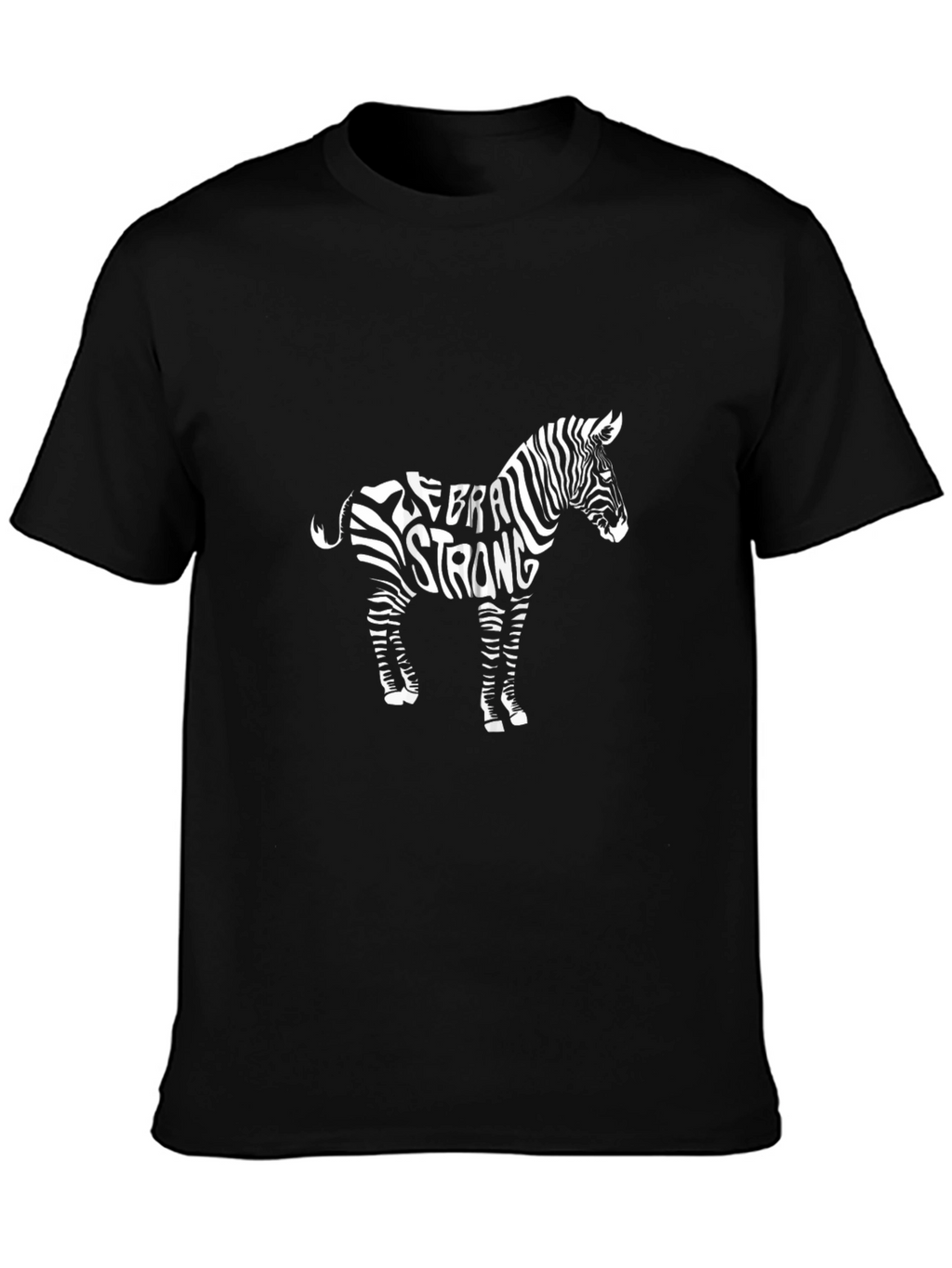 Zebra Strong Graphic T-Shirt - Black