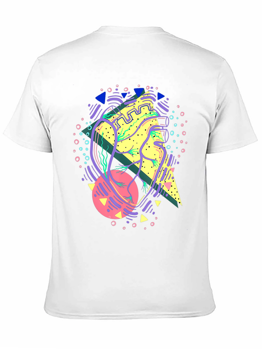 Abstract Anatomical Heart Graphic Tee - Black