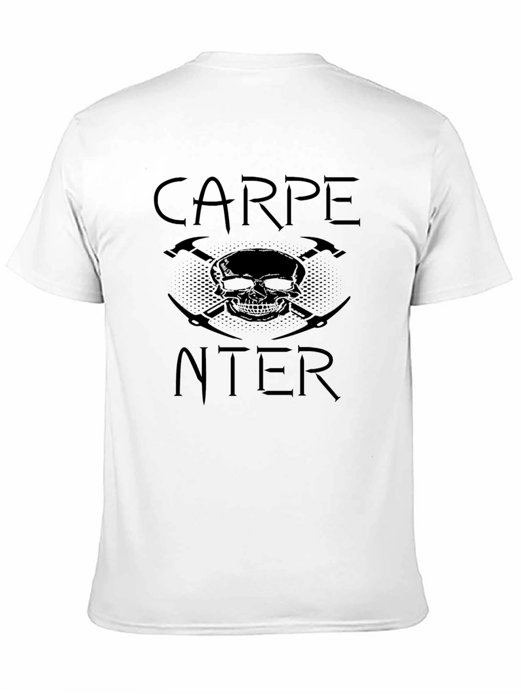 Carpenter Skull & Tools Graphic T-Shirt - Black